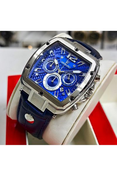 Raymond Navy Blue Silver Sports Men's Wristwatch