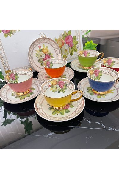 Kosova Porcelain 6-Piece Cup Set