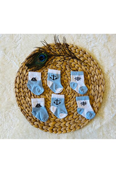 anne dokunuşu gibi KUZUM BEBE 3’lü Yenidoğan Organik Kız Erkek Bebek Çorap