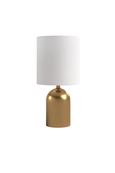 Vinner Nuur Statik Eskitme Mat Gold Metal Abajur - Beyaz