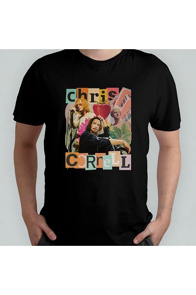 Pixxa Μπλουζάκι Chris Cornell Crew Neck 100% βαμβακερό - 1