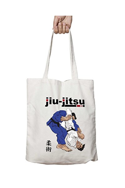 ART HEDİYE جيو جيتسو وجهان دائمين - حقيبة كتف قابلة للغسل، للمدرسة والشاطئ