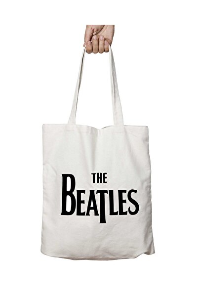 ART HEDİYE The Beatles Written - Two Sides Lasting and Washable Shoulder Tote...