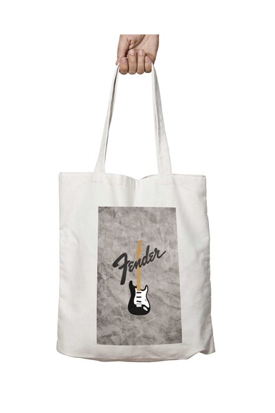 ART HEDİYE فندر جيتار رمادي - حقيبة كتف تدوم طويلاً وقابلة للغسل على الجانبين