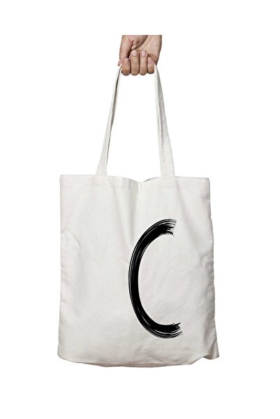 ART HEDİYE Washable Permanent Shoulder Tote Bag with White Letter - for Schoo...