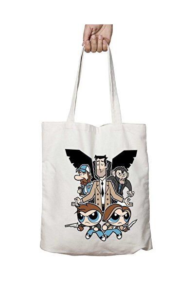 ART HEDİYE Powerpuff Girls Supernatural - Two Sides Lasting and Washable Shou...