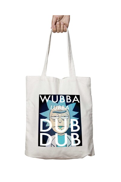 ART HEDİYE 03 حقيبة كتف من القماش من نوع RAM Wubba Lubba Dub Dub ذات وجهين وق...