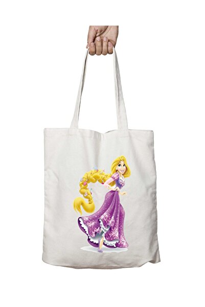 ART HEDİYE Rapunzel Png Mesh - Two Sides Lasting and Washable Shoulder Tote Bag