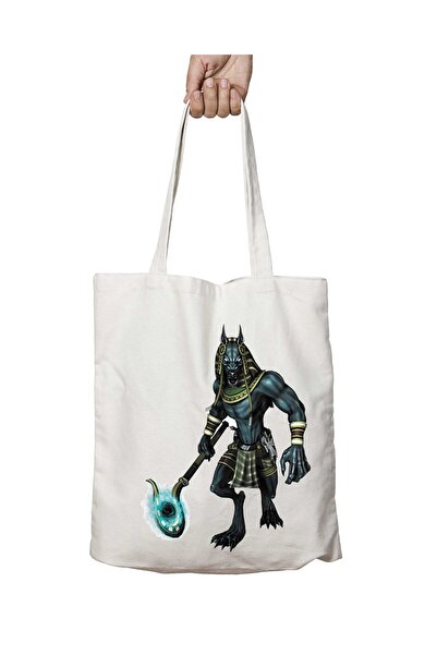 ART HEDİYE Anubis Ii - Washable Shoulder Tote Bag, Two Sides Stable, for Scho...