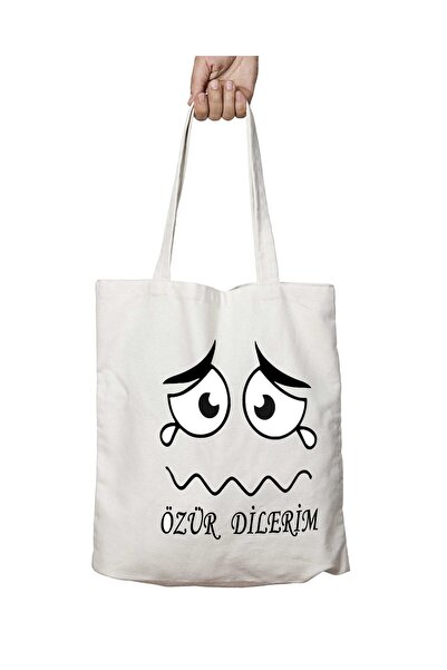 ART HEDİYE I'm Sorry - Two Sides Lasting and Washable Shoulder Tote Bag
