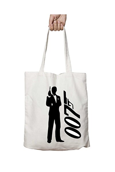 ART HEDİYE James Bond 007 - Washable Permanent Shoulder Tote Bag for Beach an...