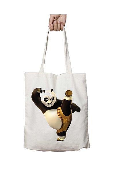 ART HEDİYE Kung Fu Panda kétoldalas, tartósan mosható iskolai strand válltáska