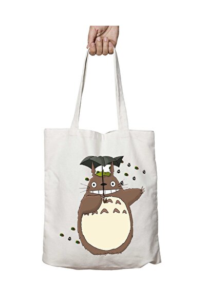 ART HEDİYE Anime Totoro - Rainy Two Side Washable School Beach Shoulder Tote Bag