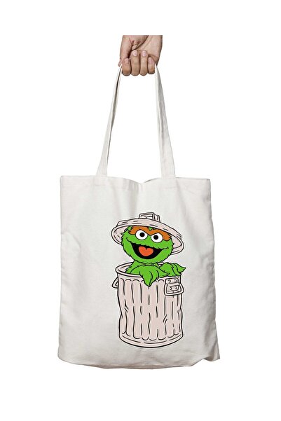 ART HEDİYE شارع سمسم - حقيبة كتف ثابتة وقابلة للغسل على الجانبين