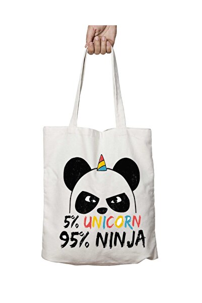 ART HEDİYE حقيبة كتف مدرسية على الشاطئ قابلة للغسل على الوجهين من يونيكورن نينجا