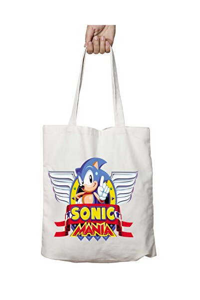 ART HEDİYE سونيك مانيا - حقيبة كتف ثابتة وقابلة للغسل على الجانبين