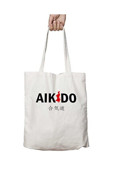 ART HEDİYE حروف أيكيدو - حقيبة كتف دائمة قابلة للغسل، للشاطئ والمدرسة