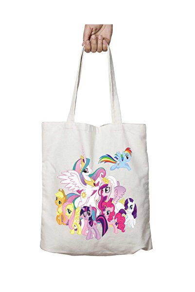 ART HEDİYE Unicorn Patterned Two Sides Lasting and Washable Shoulder Tote Bag...