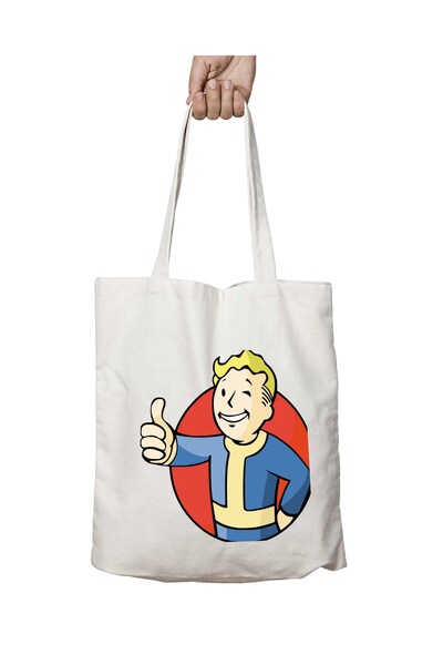 ART HEDİYE Fallout Vault Boy - Двостороння міцна та пральна сумка через плече...