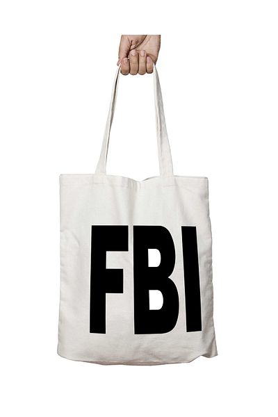 ART HEDİYE Fbi Two Sides Permanent - Πλενόμενη υφασμάτινη τσάντα ώμου