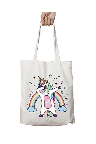 ART HEDİYE قوس قزح يونيكورن - حقيبة كتف للشاطئ وقابلة للغسل على الجانبين