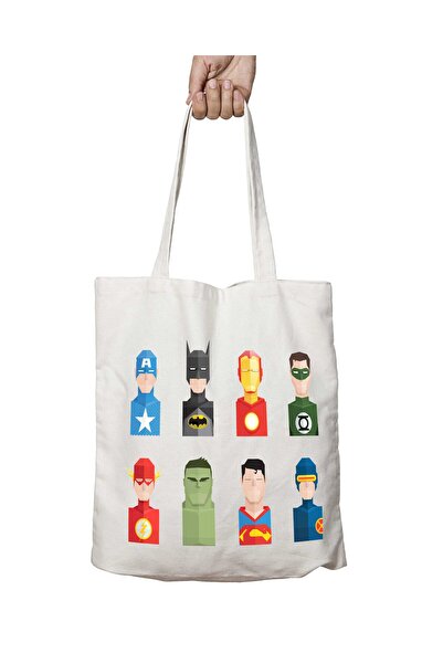 ART HEDİYE حقيبة كتف مارفل سوبر هيرو قابلة للغسل على الجانبين - للمدرسة والشاطئ