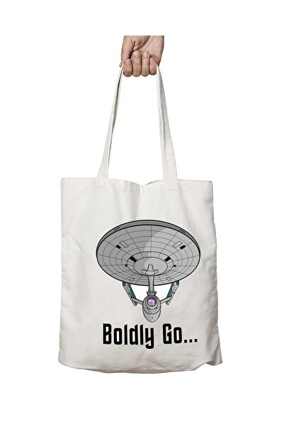 ART HEDİYE Star Trek Boldly Go Two Sides Washable School Beach Shoulder Cloth...