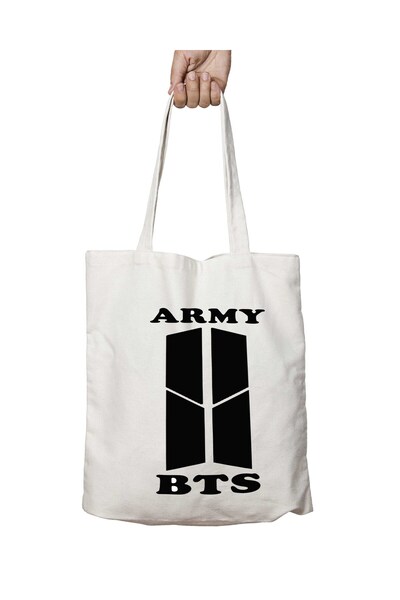 ART HEDİYE Army Bts - Geantă de umăr durabilă și lavabilă pe două fețe