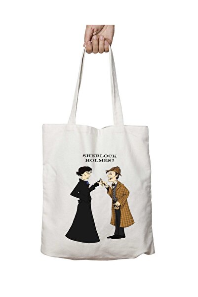 ART HEDİYE شيرلوك هولمز - حقيبة كتف ثابتة وقابلة للغسل على الجانبين