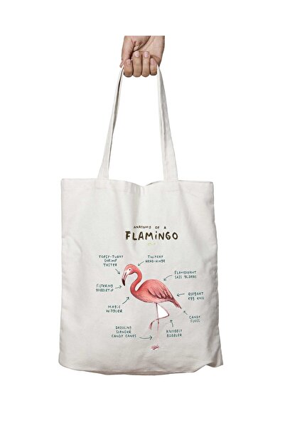 ART HEDİYE تشريح فلامنغو - حقيبة كتف تدوم طويلاً وقابلة للغسل على الجانبين
