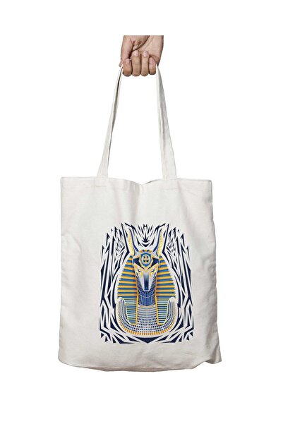 ART HEDİYE صورة رأس أنوبيس - مصر، حقيبة كتف تدوم على الجانبين وقابلة للغسل