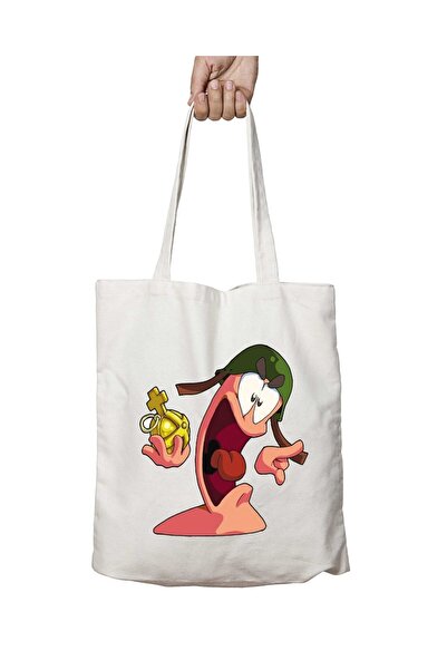 ART HEDİYE صورة Worms Free PNG - حقيبة كتف تدوم طويلاً وقابلة للغسل على الجانبين