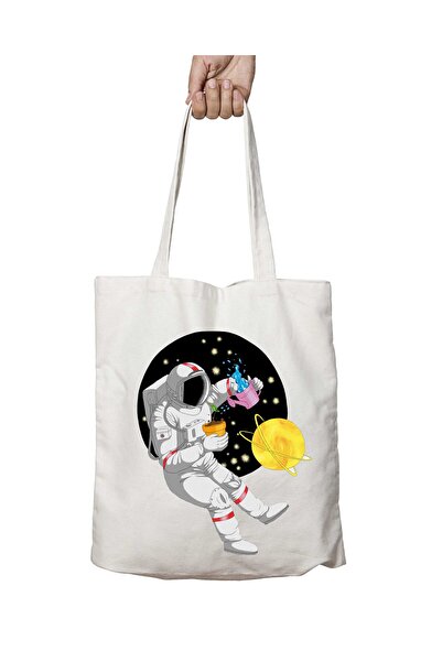 ART HEDİYE كوكب عالم رائد الفضاء - حقيبة كتف تدوم طويلاً وقابلة للغسل على الج...