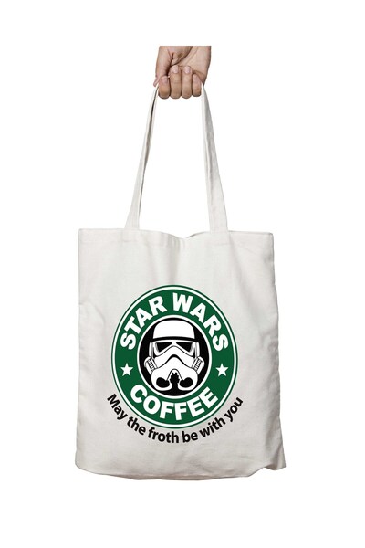 ART HEDİYE Star Wars Coffee Logo - Two Sides Lasting and Washable Shoulder To...
