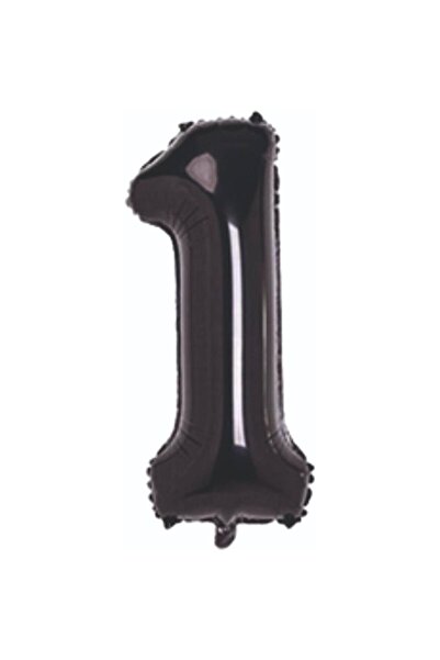 Öz-bal "40 İnç 100 CM Siyah Renk Folyo Rakam Balon - Büyük Boy Metalik Siyah ...