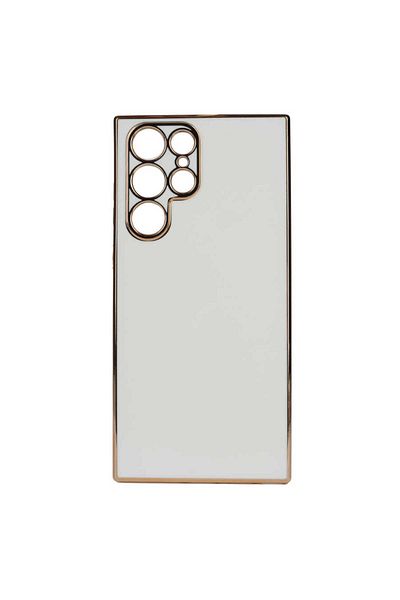 HTstore Galaxy Compatible S22 Ultra Case Zore Bark Cover-White