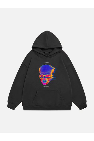 Mad&Calf Φούτερ Unisex Oversize Fleece Hooded - Tran Smit6 Printed