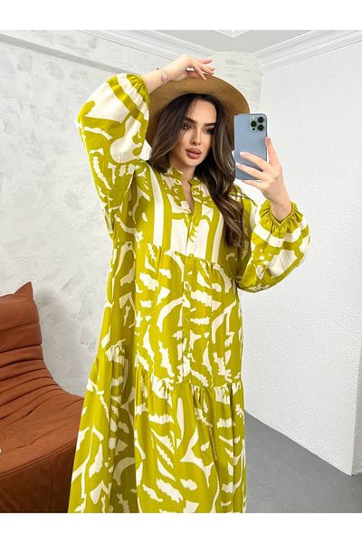 PREMİER VİE Φόρεμα Viscose Hijab με πλισέ λαιμόκοψη