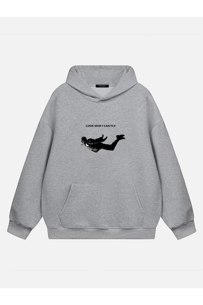 Mad&Calf Φούτερ Unisex Travis Scott με στάμπα Oversize Hooded Fleece