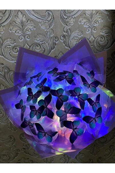 Redblue MAVİ-MOR KELEBEK BUKETİ