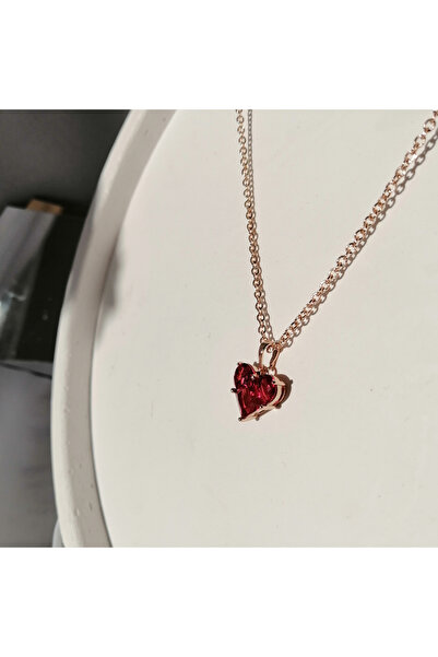 Butik Kadın Vip Çelik Gold Kalp Kolye