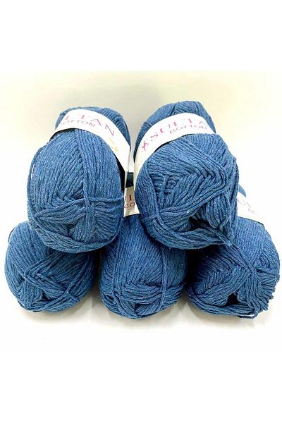 orhanucuzluk 5 Τεμάχια Sultan Cotton Amigurumi Νήμα, Πετρόλ Μπλε