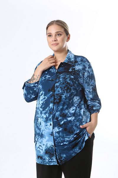 XL Modam Cămașă din țesătură din cașmir Lycra de mărime mare
