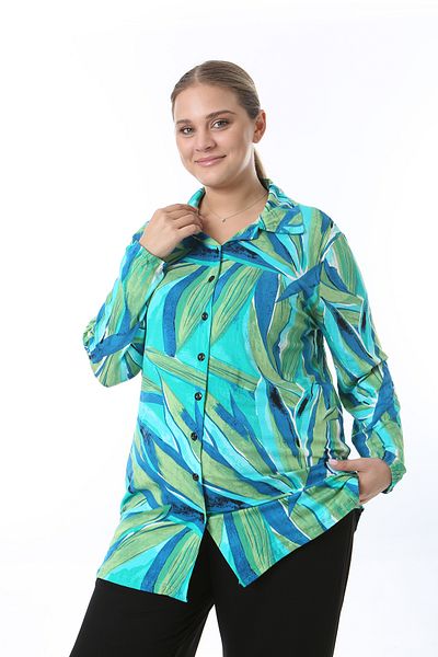 XL Modam Cămașă din țesătură din cașmir Lycra de mărime mare