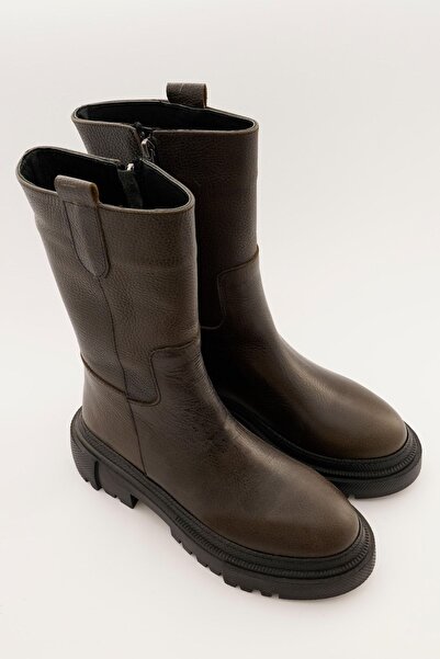 CZ London Women's Winter Boots with Side Full Zipper Thick Sole