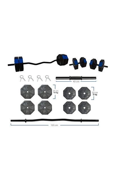 TAN SPOR 60 Kg Z Barlı (120 CM) Dambıl - Ağırlık - Halter - Vücut Geliştirme ...