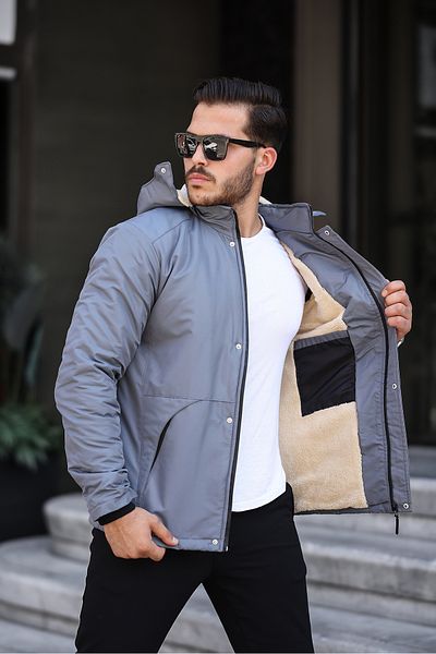 Helen Goods Winter Men's Coat - with Fur Inside, Cold and Windproof