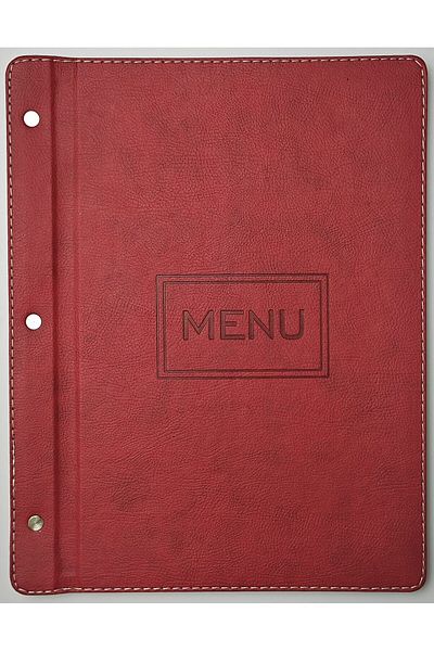 ankara menü A4 Transparent Leather Screw Mounted - Plated Cloth Patterned (1 Piece)