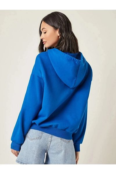 npLStore Унисекс безпечатен едноцветен кардиган/яке от полар с 3 нишки и цип