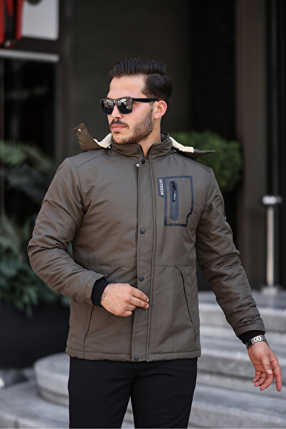 Helen Goods Χειμερινό ανδρικό παλτό - με γούνα εσωτερικά, κρύο και αντιανεμικό